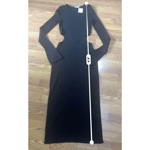Mach & Mach bodycon  Ribbed Cutout Long Sleeve Sweater Dress size L - Picture 6 of 15